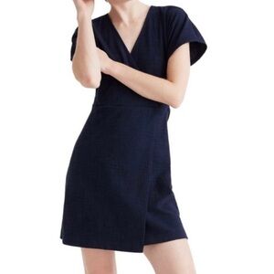 Madewell Navy Blue Cross Front Dress